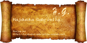 Hajduska Gabriella névjegykártya